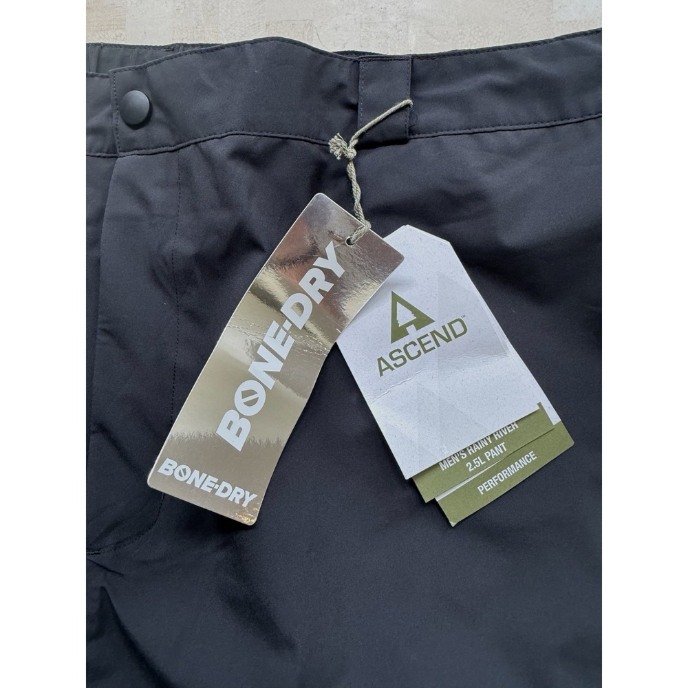 Ascend Rainy River 2.5L Pants Black 4X Men's Bass Pro Bone Dry Performance NWT - Picture 4 of 9
